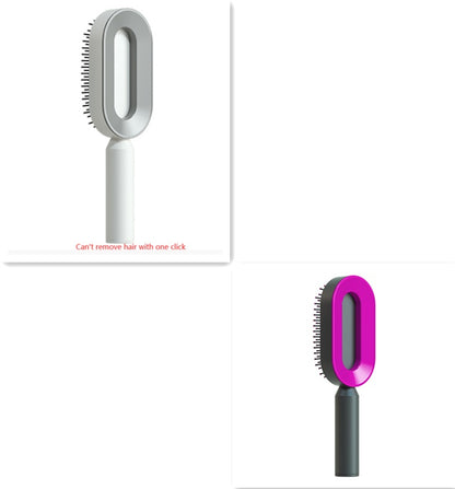 Self-Cleaning Hair Brush – Anti-Static Scalp Massage Comb for Women - Avail Market