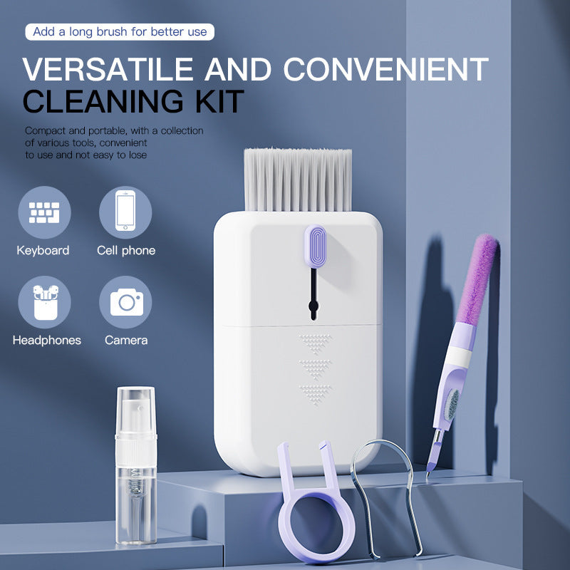 Portable 11-in-1 Cleaning Kit – Keyboard, Screen & Earphone Cleaner with Storage Box