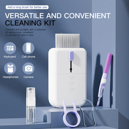 Portable 11-in-1 Cleaning Kit – Keyboard, Screen & Earphone Cleaner with Storage Box