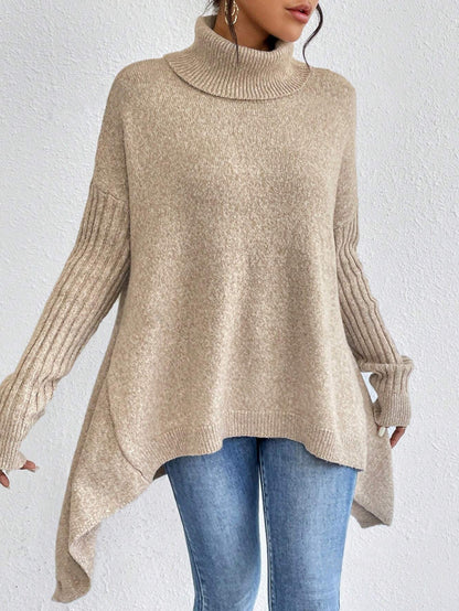 Women’s Winter Turtleneck Sweater – Loose Knit Pullover - Avail Market
