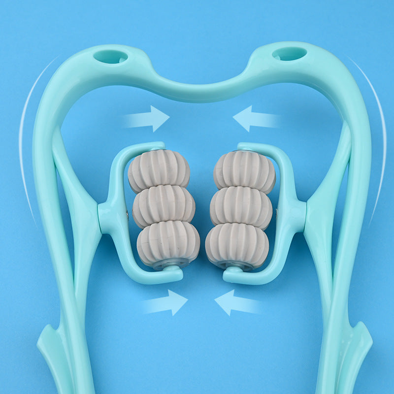 Six-Wheel Neck Massager – Multifunctional Manual Massage Roller - Avail Market